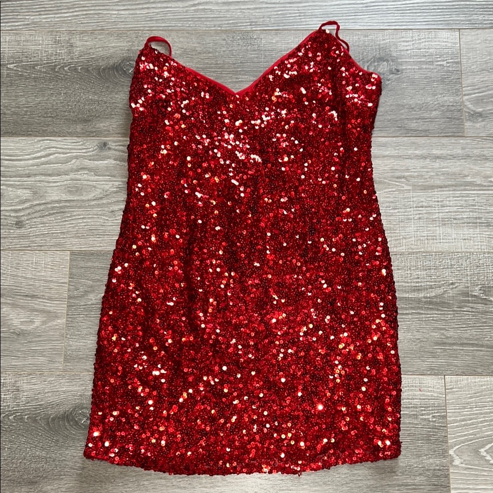 Red Sequin Dress